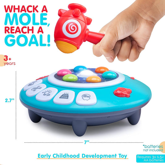 Whack-A-Mole Game for Toddlers - 8-in-1 Sensory Music Pounding Toy for Kids, Educational Toys for 3 Year Old, Fun Interactive Toy for Kids Age 3 and Up