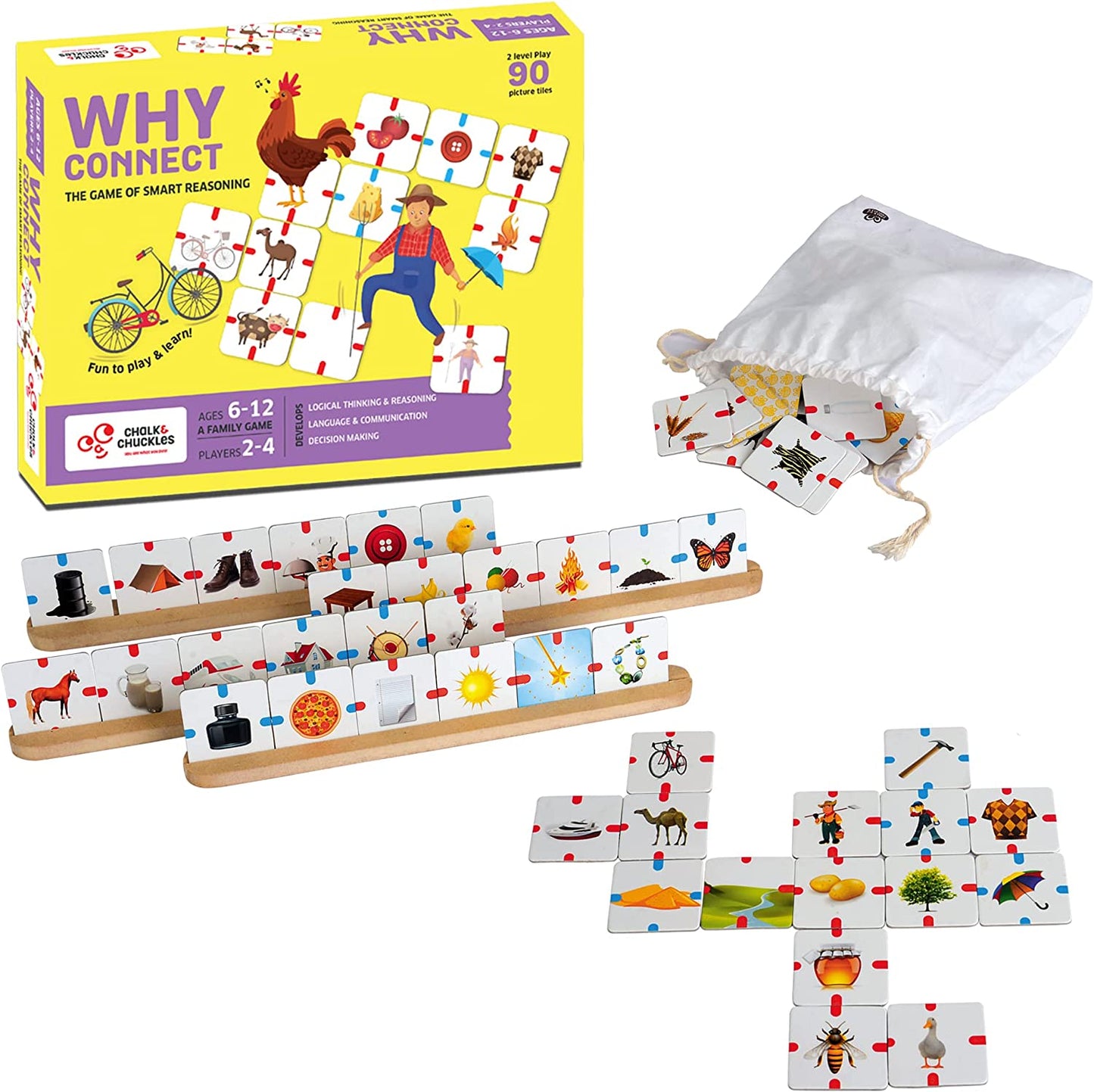 Board Game - Why Connect Educational and Family Game for Kids Age 6-12 Years, Speech Therapy Tool