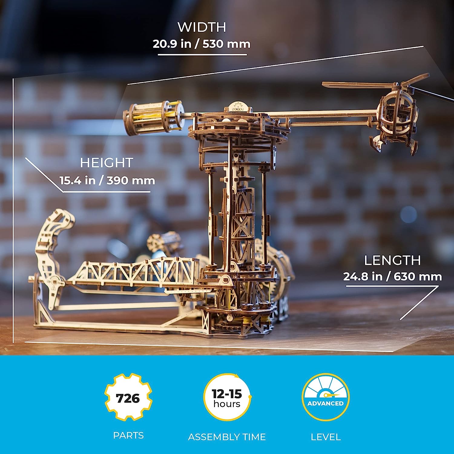 3D Puzzles for Adults Aviator Mechanical Models Wooden Puzzle Brain Teaser Idea DIY Puzzle Learning Toys for Kids Eco Friendly Woodcraft Building Set