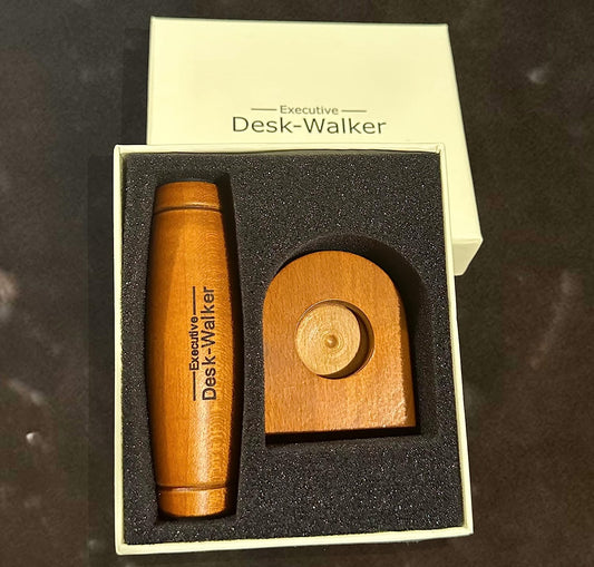 The Original Executive Desk-Walker - Wooden Skill Fidget Toy - Great Gift (Golden Oak)