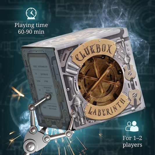 Cluebox - Cambridge Labyrinth - Puzzbe Box Maze Escape Room Game - Cricky 3D Wooden Puzzle - Unique Brainteaser Games - Escape Box Games for Adults and Puzzle Box for Teens