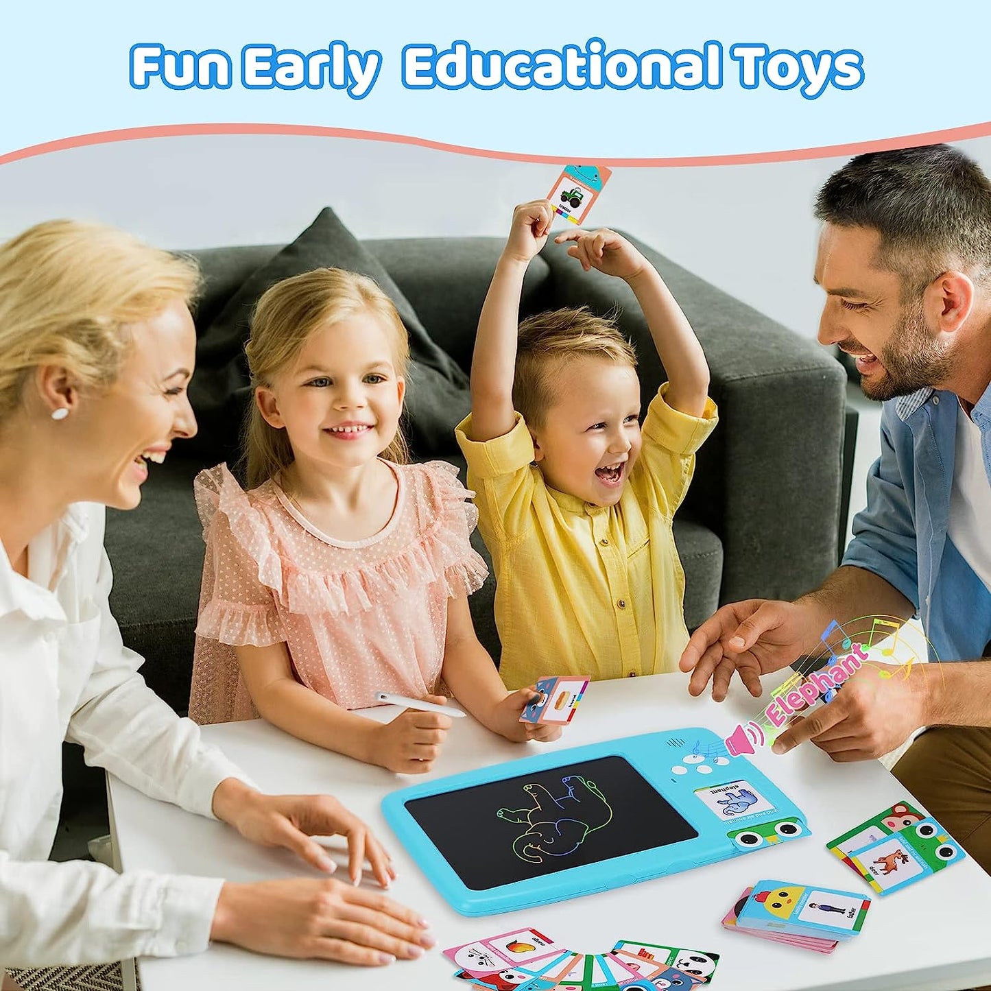 Learning Educational Toddler Toys Age 2-6, Read & Write Talking Flash Cards Speech Therapy Autism Toys Gifts for 3 4 5 6 Year Old Kids Boys and Girls, Toy 224 Sight Words LCD Writing Board