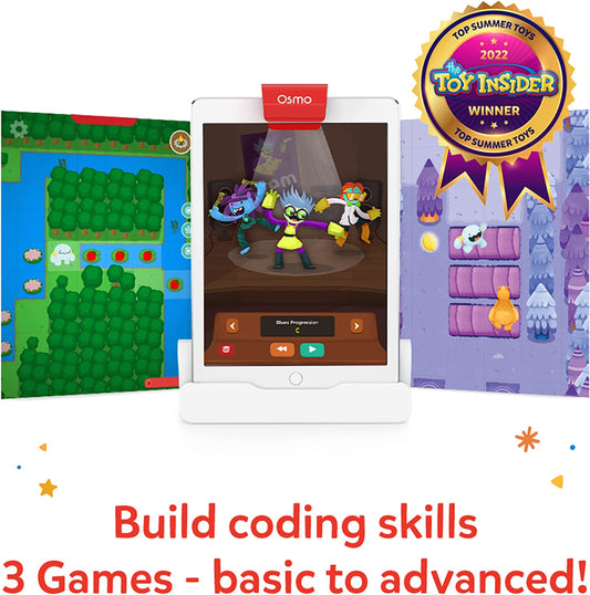 Coding Starter Kit for iPhone & iPad-3 Educational Learning Games-Ages 5-10+ - Learn to Code, Coding Basics & Coding Puzzles-STEM Toy-Logic, Coding Fundamentals( iPad/iPhone Base Included)