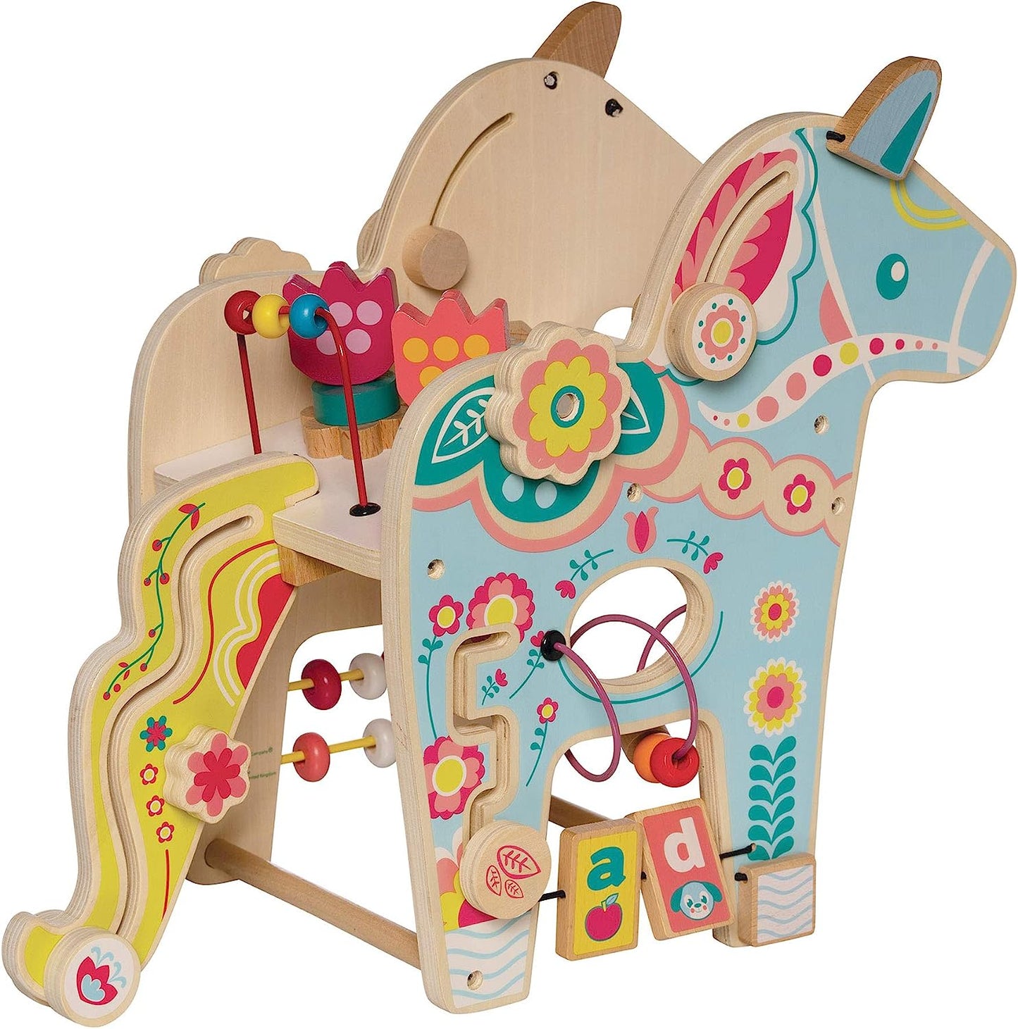 Playful Pony Wooden Toddler Activity Center