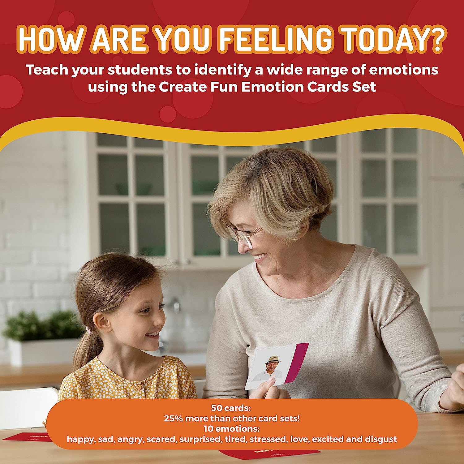 Emotions Flash Cards Volume 2-50 Feeling Flash Cards for Kids - Durable Feeling Flash Cards for Speech Therapy, Occupational Therapy, ESL, Autism Programs, and More
