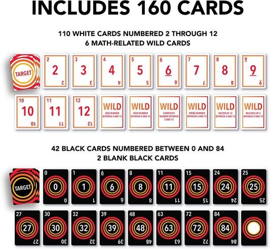 Target Math Game | A Teacher-Recommended, Fast-Paced Mental Math Game for Practicing Addition, Subtraction, Multiplication, & Division | Ages 8+