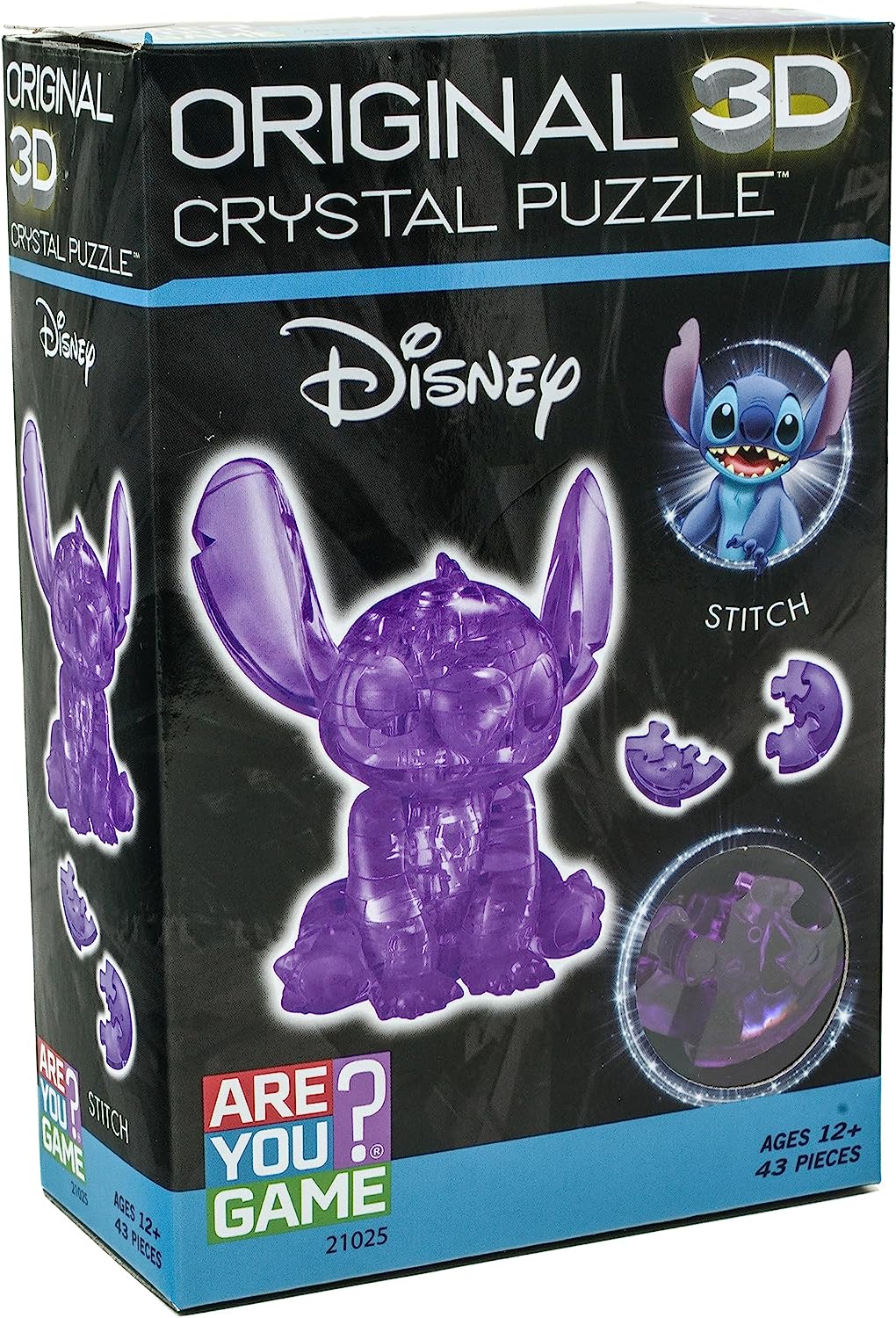 3D Crystal Puzzle - Stitch (Purple): 43 Pcs