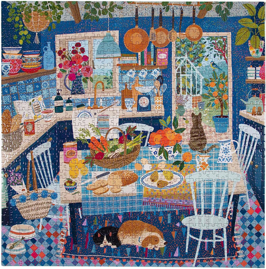 Piece and Love Blue Kitchen 1000 Piece Square Adult Jigsaw Puzzle/Ages 14+ (PZTBUK)