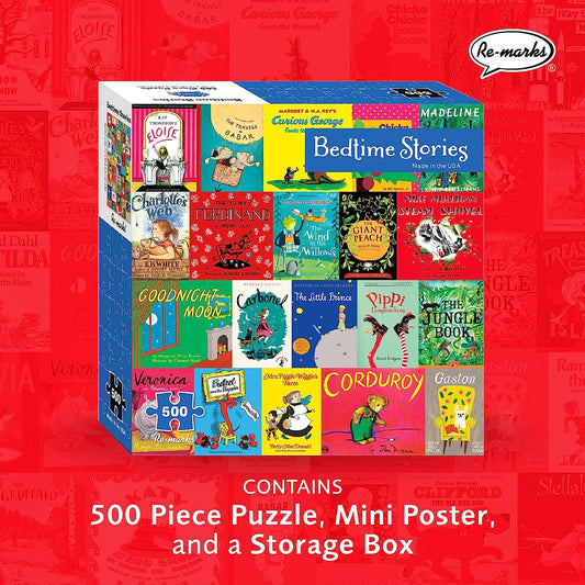 Bedtime Stories Large-Piece Puzzle, 500-Piece Puzzle for All Ages