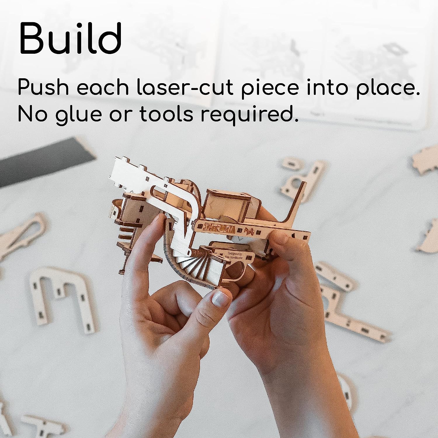 Mini - 3D Wooden Puzzle & Maze Marble Run for Kids & Adults, Ages 12+, Labyrinth Gravity Marble Maze Game Toy - Brain Teaser Gift, 6" Cube Puzzle Box w/ 130 Pieces, Building Kit Cube Maze Ball