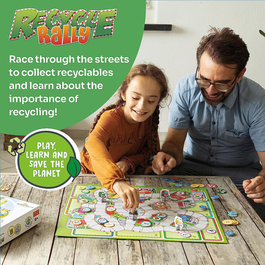 Recycle Rally Board Game - Educational Board Games for Kids 8-12 Years Old - Board Games for Family Night - Kid Board Games - Family Games for Parents and Kids