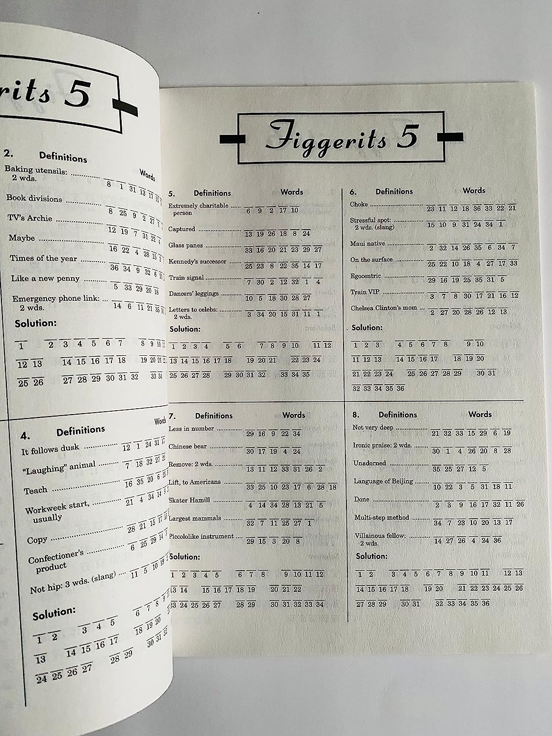 Volume Numbers 75 and 76 of FIGGERITS Word Games Puzzles from Collectors Series