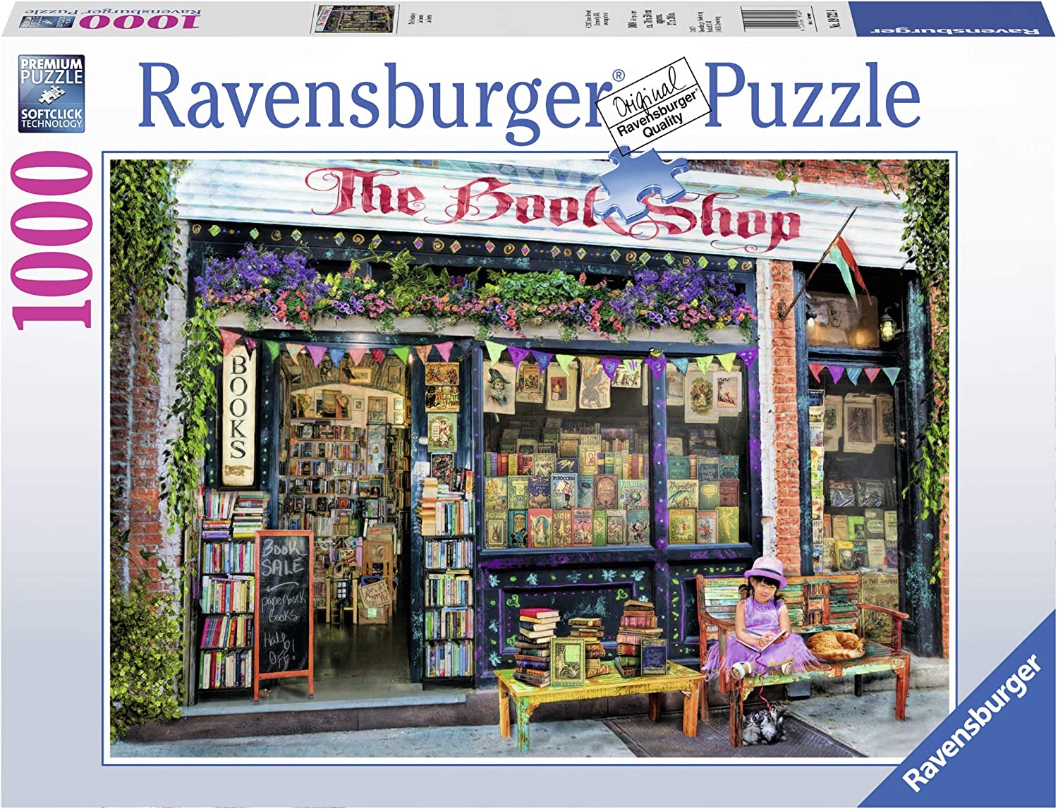 The Bookshop Puzzle 1000 Piece Jigsaw Puzzle for Adults – Every piece is unique, Softclick technology Means Pieces Fit Together Perfectly