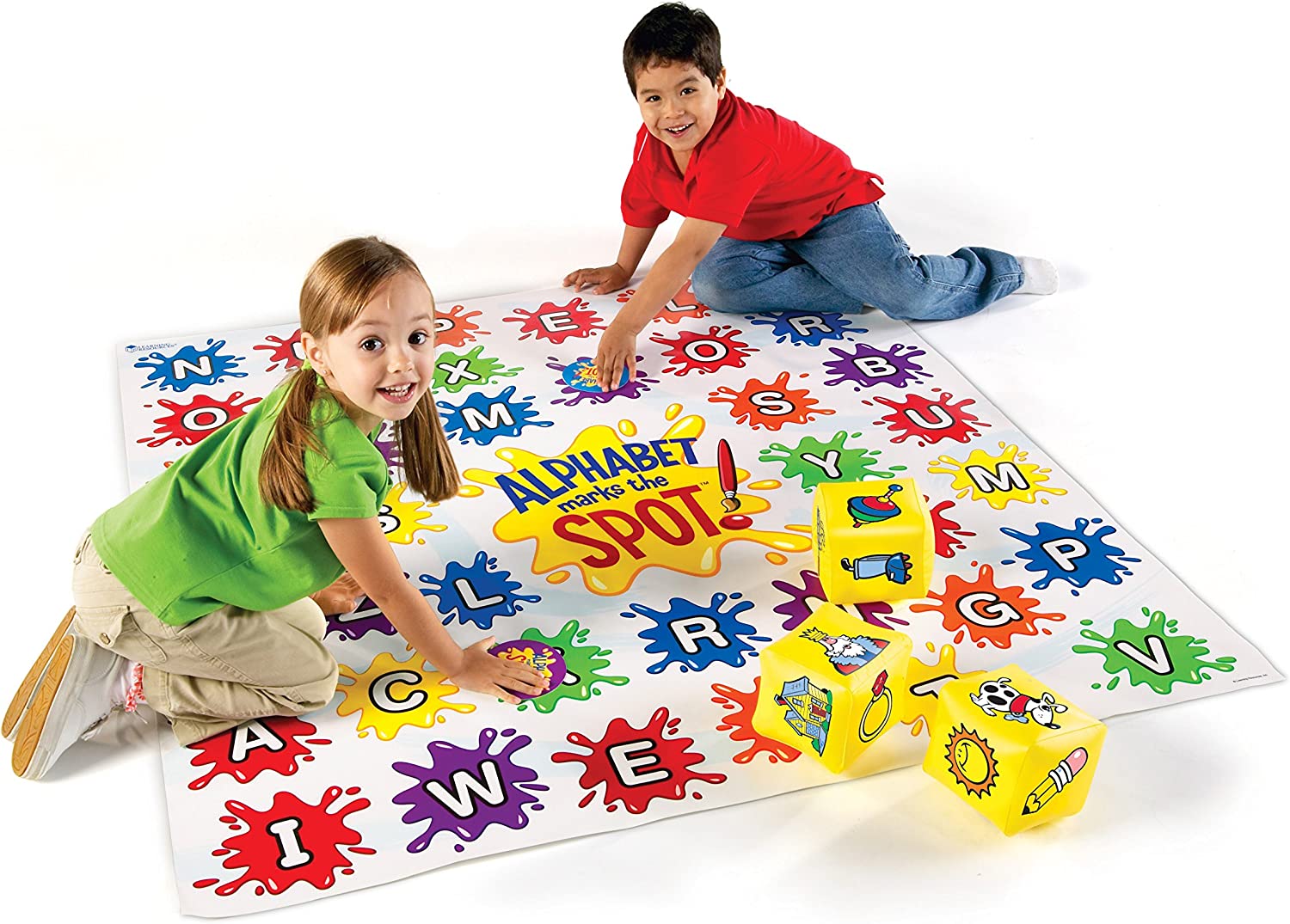 Learning Resources Alphabet Marks The Spot Floor Mat, 34 Piece Set, Ages 5+, Letters, Sounds, Alphabet Game,Back to School Gifts