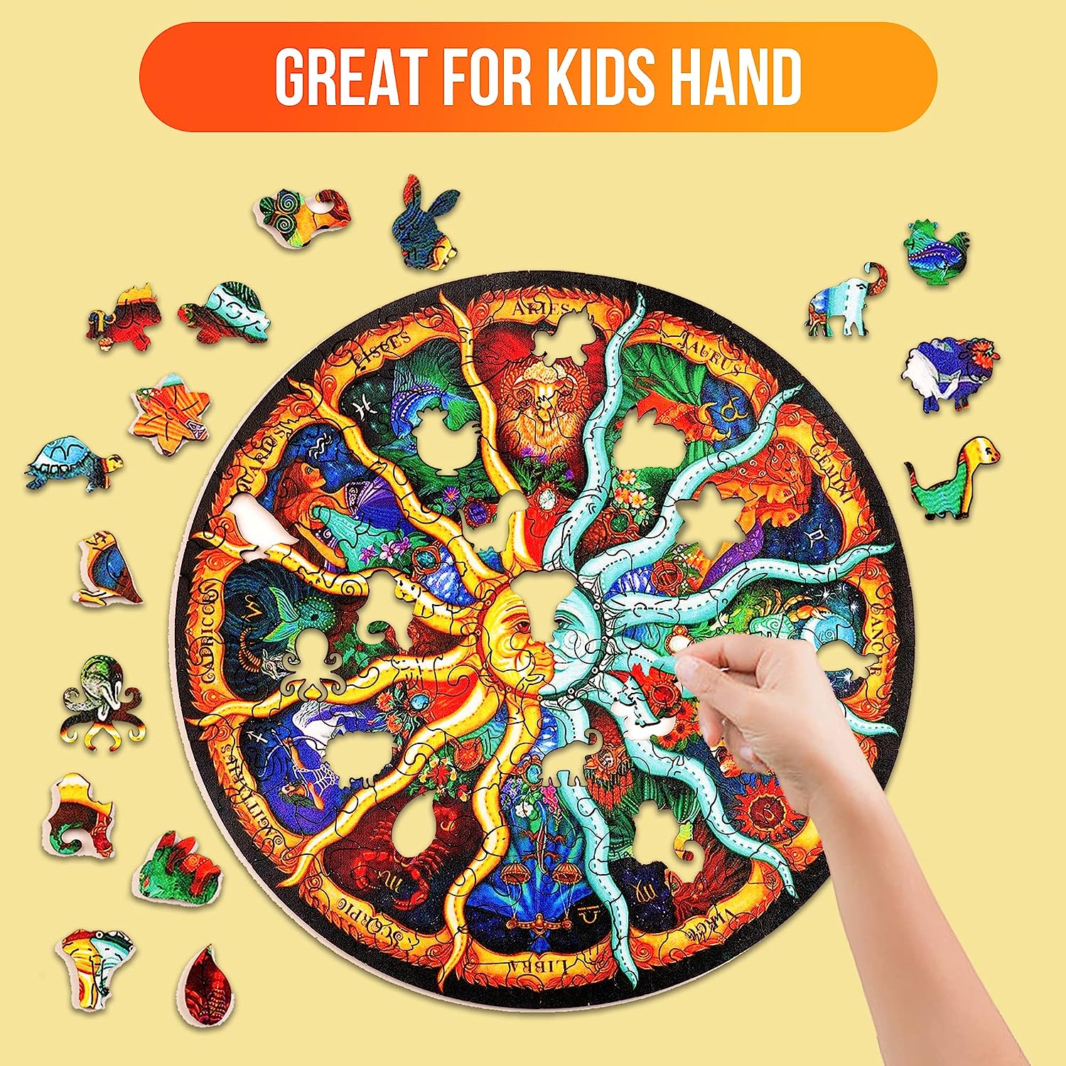 A3 Wooden Puzzles for Adults - 200 Pieces Unique Jigsaw Animal Shaped Jigsaw Puzzle | Gift for Girls, Boys and Adults, Family Game Play Collection | Educational Toys | Festival Gift