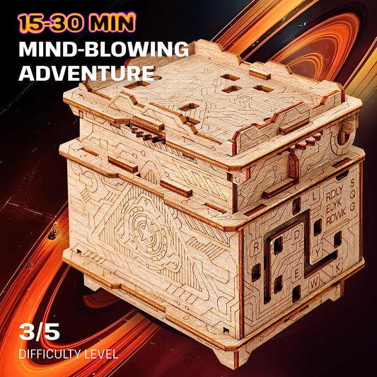 Orbital Box - Creative Gift Box for Money, Vouchers, Gift Cards - Bridesmaid Proposal Gift Box for Jewellery - 3D Puzzles for Adults for Presents with Lids - Unique Puzzle Gift Box