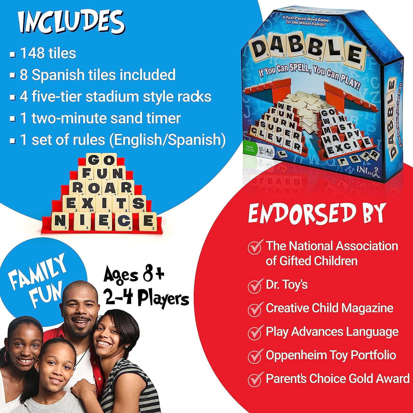 Word Game Ages 8+ - Award Winning, Educational, Improves Spelling & Vocabulary and is Fun for The Whole Family