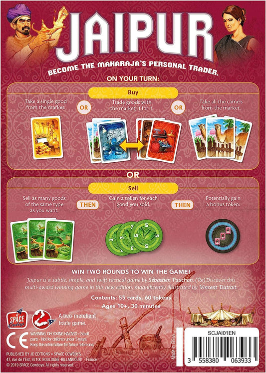 Jaipur Board Game (New Edition) | Strategy Game for Adults and Kids | Trading, Fun Tactical Game | Ages 10 and up | 2 Players | Average Playtime 30 Minutes | Made by
