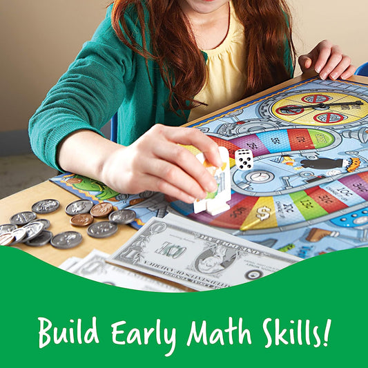 Learning Resources Money Bags Coin Value Game - Ages 7+ Fun Learning Games for Kids, Develops Math Skills and Money Recognition, Educational Games for Kids, Play Money for Kids