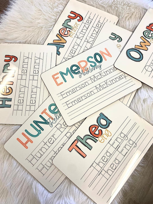 Name Practice Trace Board, I can write my name, Educational Tracing Boards, Dry Erase Board, Letter Tracing Board, Learning