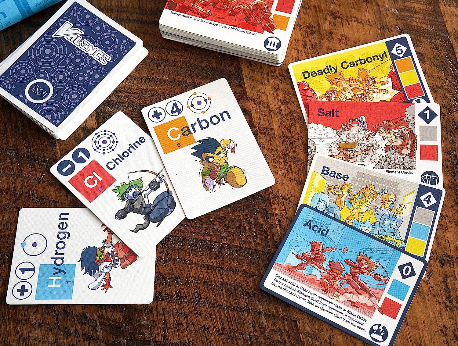 Valence Card Game- Advanced Chemistry + Simple Rules + Ninjas! Teach Kids How Molecules Form and Chemicals Interact!