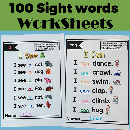 Read Write Children Learning English Workbook